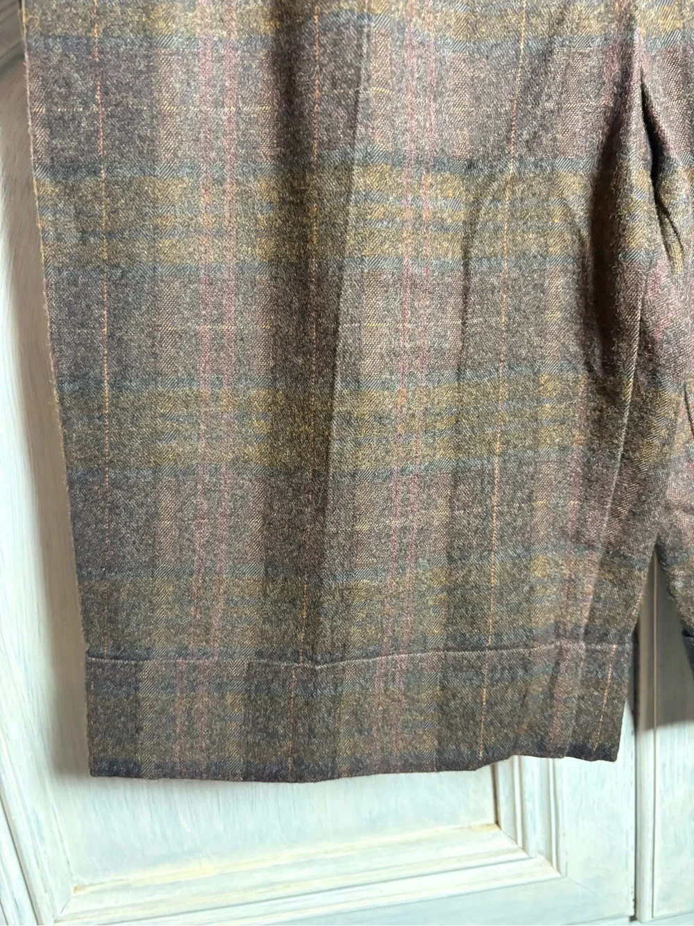United‎ Colors Of Benetton Brown Plaid Pleated Shorts Menswear Academia Luxury